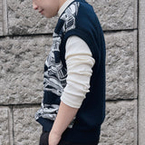 【Hkd-001】波柄ベスト【公式】Hanazawa Knit Design オンラインストア