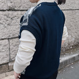 【Hkd-001】波柄ベスト【公式】Hanazawa Knit Design オンラインストア