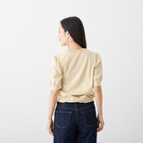 【HKF009】透かし格子柄パフスリーブ 【公式】Hanazawa Knit Design オンラインストア