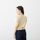 【HKF009】透かし格子柄パフスリーブ 【公式】Hanazawa Knit Design オンラインストア