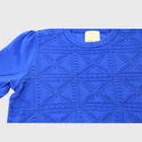 【HKF009】透かし格子柄パフスリーブ 【公式】Hanazawa Knit Design オンラインストア