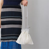 NYG001【NYANDER KNIT/ニャンダーニット】Sheer frill pochetto 【公式】Hanazawa Knit Design オンラインストア