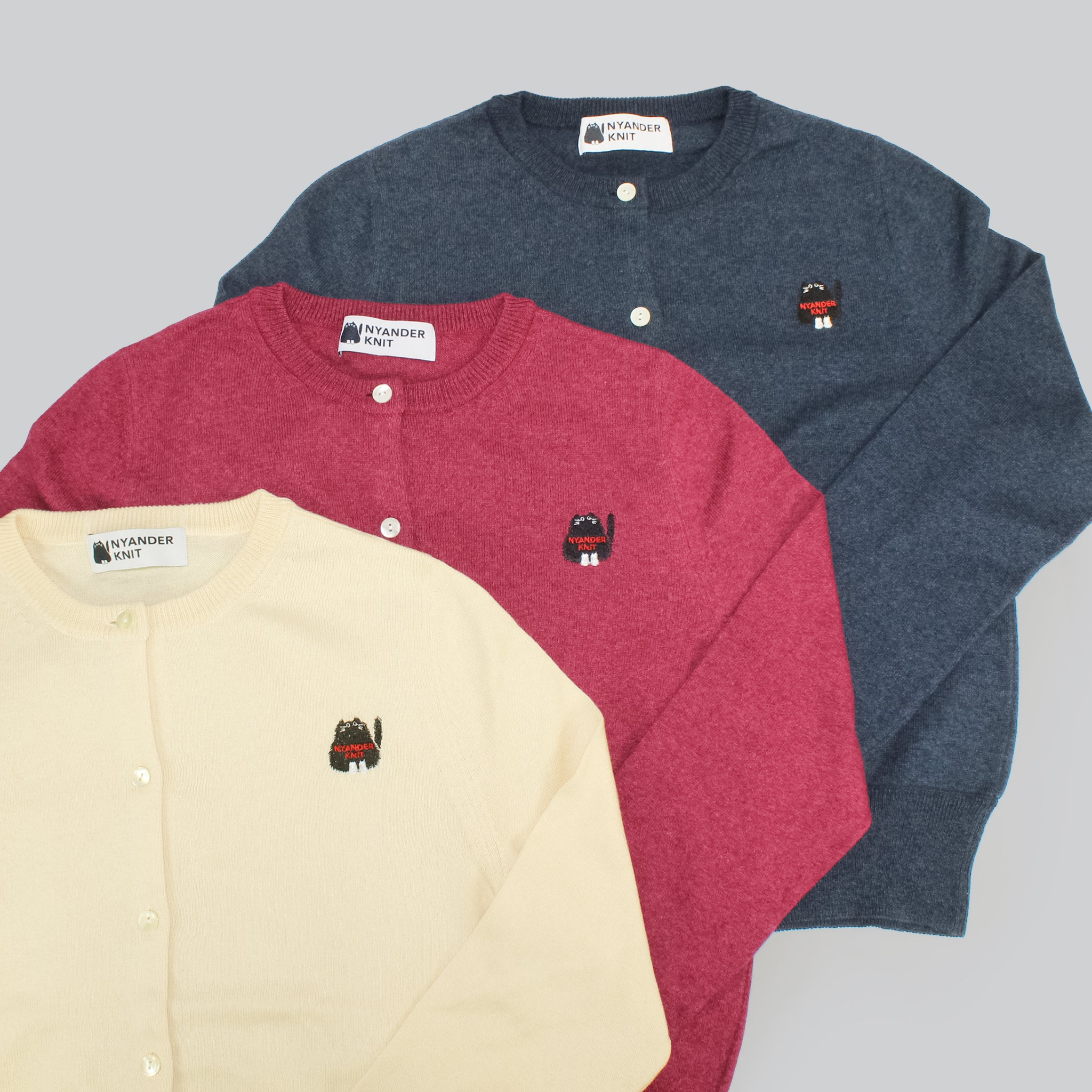 NYW022【NYANDER KNIT/ニャンダーニット】NYANDER BASIC CARDIGAN