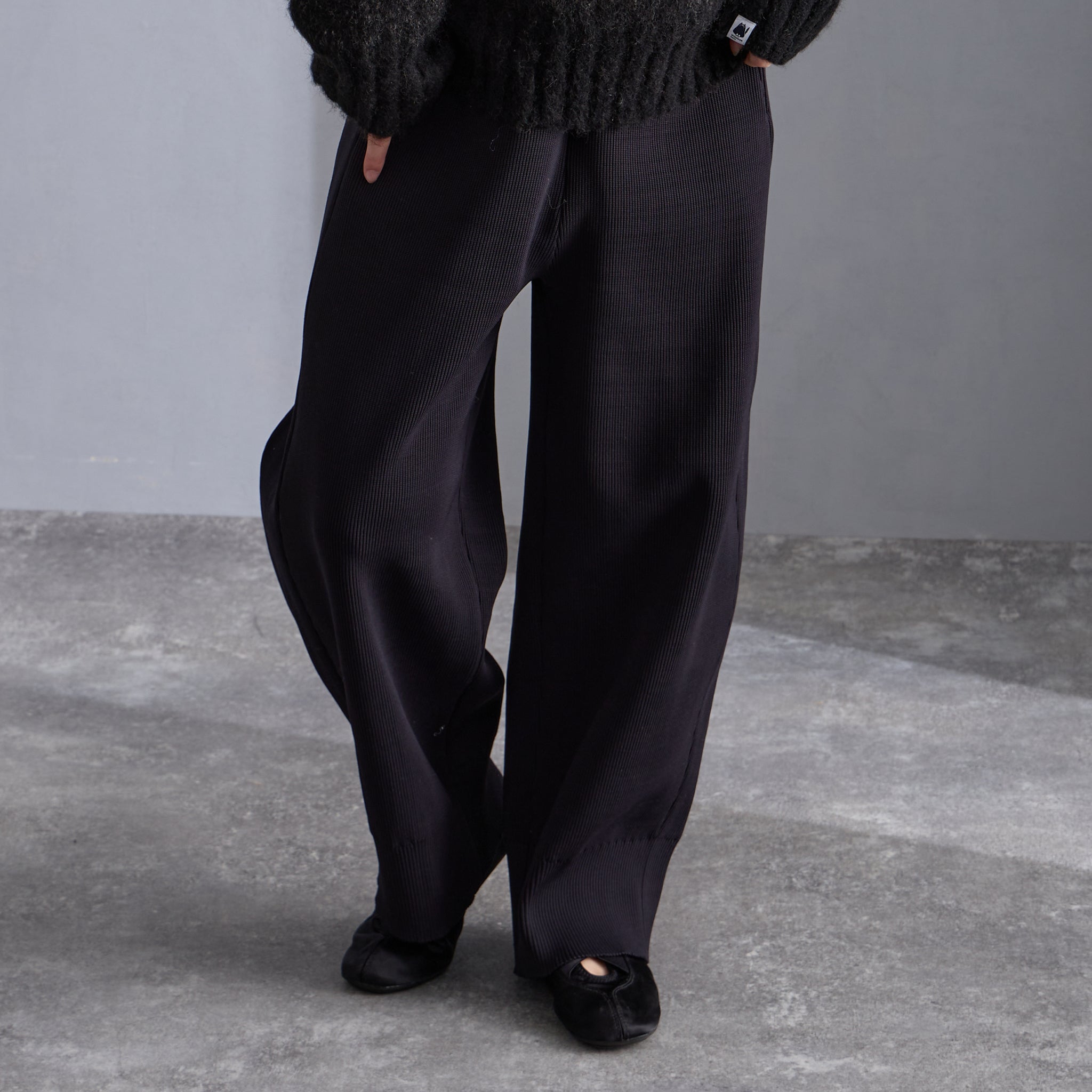 NYW026【NYANDER KNIT/ニャンダーニット】KNIT BARREL PANTS 【公式