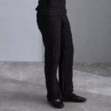 NYW028【NYANDER KNIT/ニャンダーニット】 CAT RIB PANTS 【公式】Hanazawa Knit Design オンラインストア