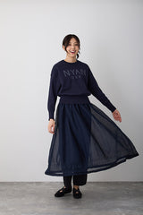 NYW011【NYANDER KNIT/ニャンダーニット】sheer rame skirt シアースカート  【公式】Hanazawa Knit Design オンラインストア