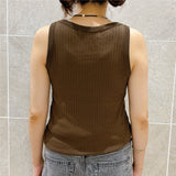 NYW001【NYANDER KNIT/ニャンダーニット】 RIB TANC TOP リブタンクトップ 【公式】Hanazawa Knit Design オンラインストア