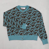 NYW006【NYANDER KNIT/ニャンダーニット】 CAT geometric CD ジャガードカーディガン【公式】Hanazawa Knit Design オンラインストア