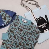 NYW006【NYANDER KNIT/ニャンダーニット】 CAT geometric CD ジャガードカーディガン【公式】Hanazawa Knit Design オンラインストア