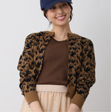 NYW006【NYANDER KNIT/ニャンダーニット】 CAT geometric CD ジャガードカーディガン【公式】Hanazawa Knit Design オンラインストア