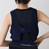NYW008【NYANDER KNIT/ニャンダーニット】 BUSTIER VEST ニットベスト【公式】Hanazawa Knit Design オンラインストア
