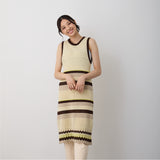 NYWR012【NYANDER KNIT/ニャンダーニット】Lacy border OP ワンピース 【公式】Hanazawa Knit Design オンラインストア