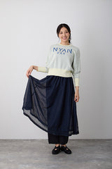 NYW011【NYANDER KNIT/ニャンダーニット】sheer rame skirt シアースカート  【公式】Hanazawa Knit Design オンラインストア