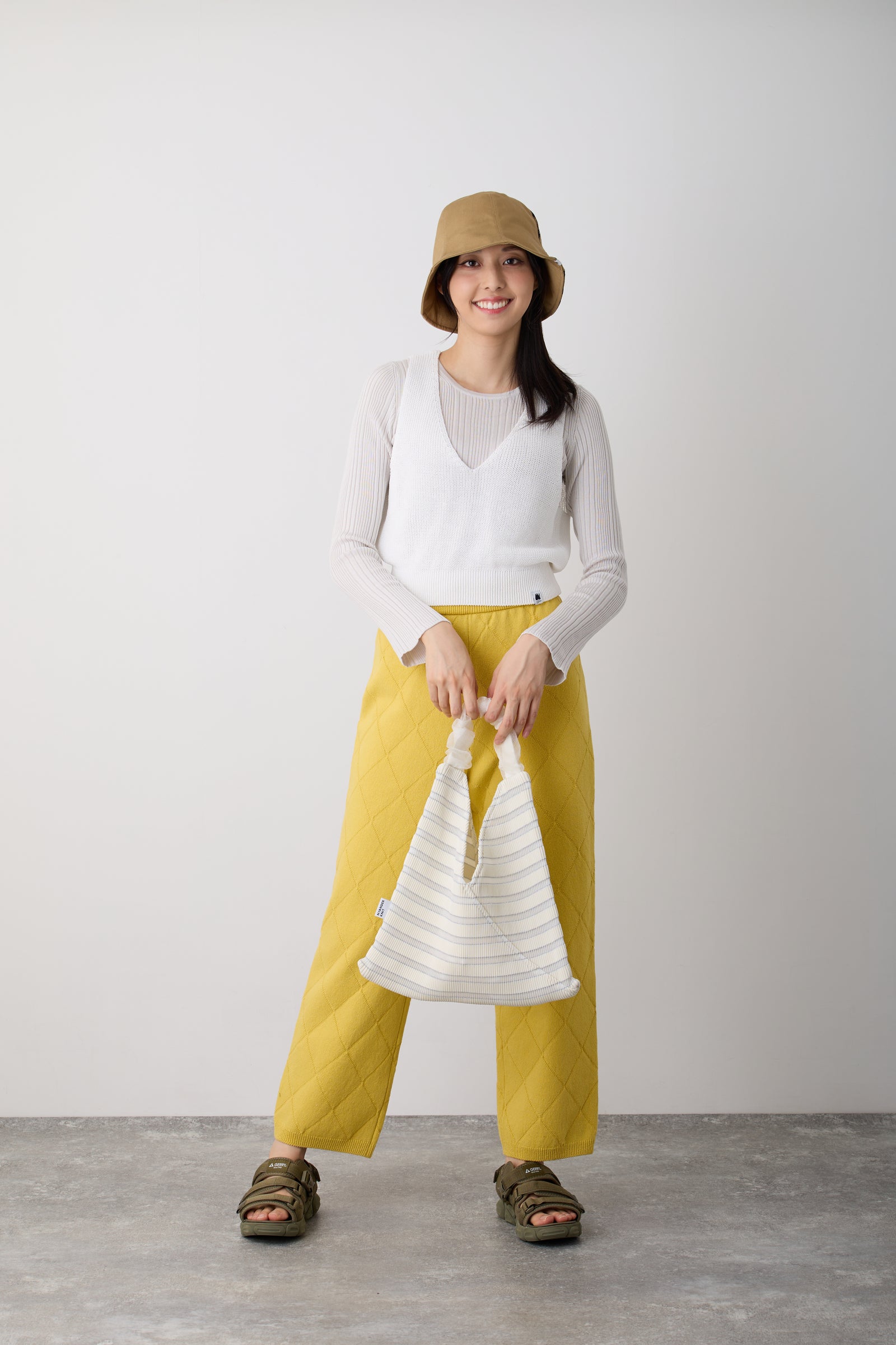 NYW010【NYANDER KNIT/ニャンダーニット】links knit pants