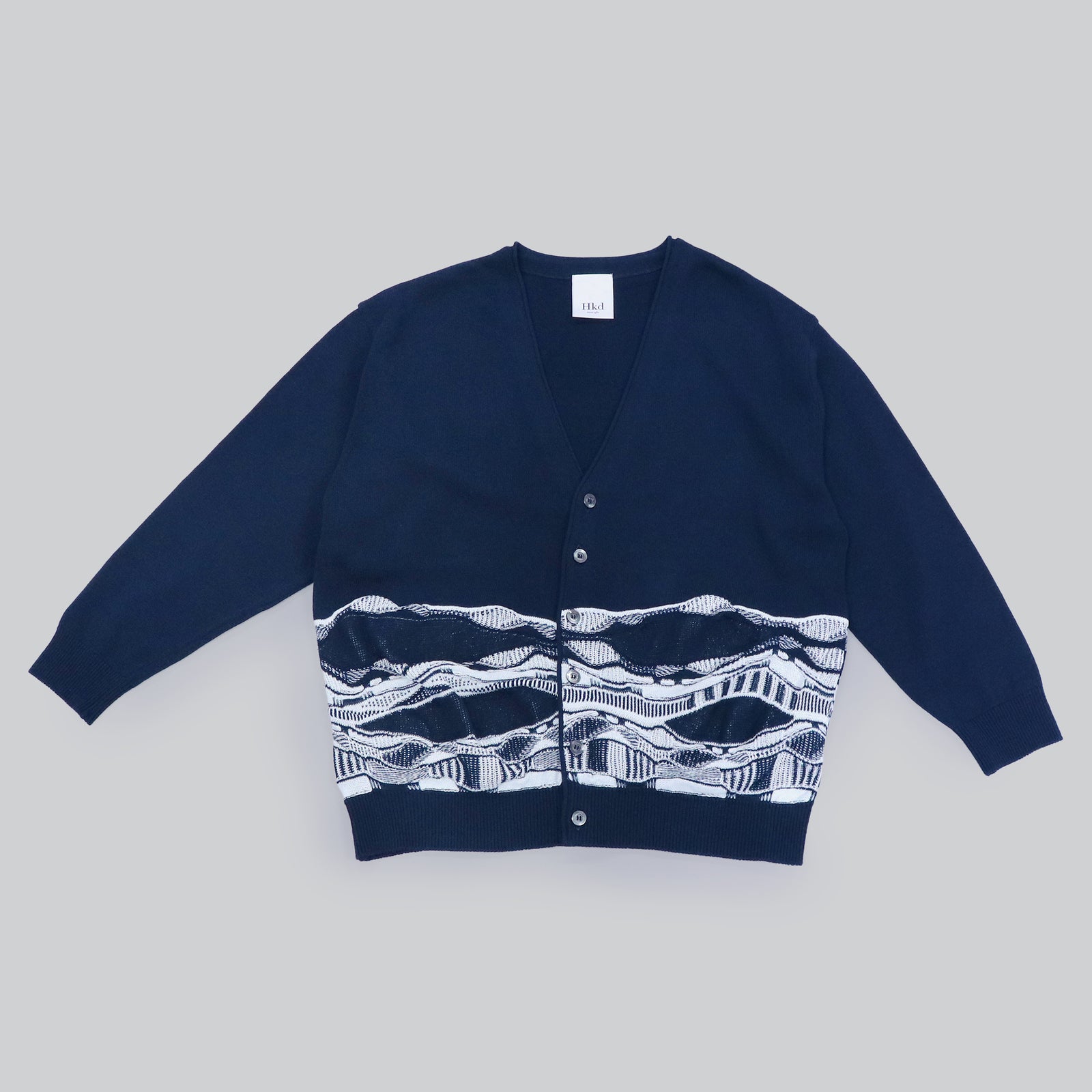 Hkd-002】波柄カーディガン【公式】Hanazawa Knit Design オンライン