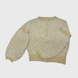 [Hkd-11] Paper yarn crew neck cardigan (size FREE)