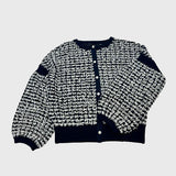 [Hkd-11] Paper yarn crew neck cardigan (size FREE)