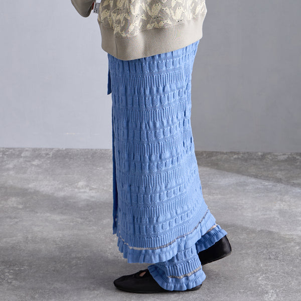 NYW014【NYANDER KNIT/ニャンダーニット】   CAT RIB WRAP SKIRT 【公式】Hanazawa Knit Design オンラインストア