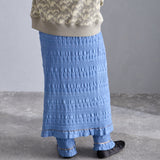 NYW014【NYANDER KNIT/ニャンダーニット】   CAT RIB WRAP SKIRT 【公式】Hanazawa Knit Design オンラインストア