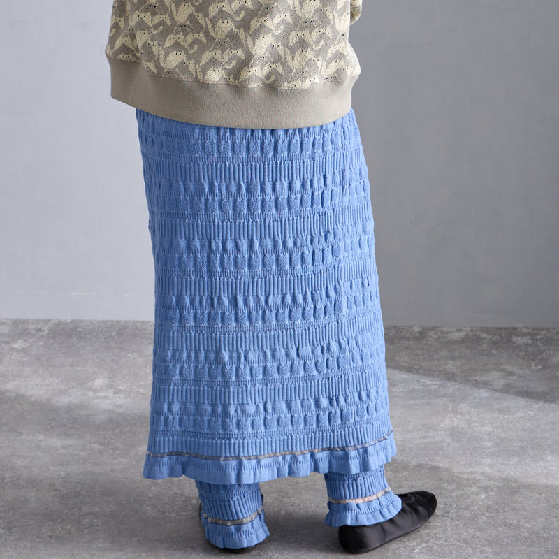NYW014【NYANDER KNIT/ニャンダーニット】   CAT RIB WRAP SKIRT 【公式】Hanazawa Knit Design オンラインストア