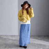 NYW014【NYANDER KNIT/ニャンダーニット】   CAT RIB WRAP SKIRT 【公式】Hanazawa Knit Design オンラインストア