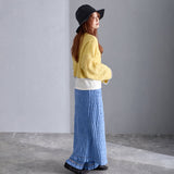 NYW014【NYANDER KNIT/ニャンダーニット】   CAT RIB WRAP SKIRT 【公式】Hanazawa Knit Design オンラインストア