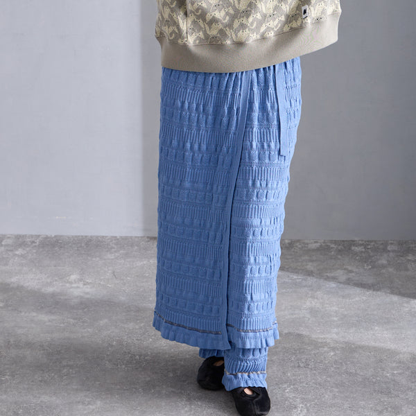 NYW014【NYANDER KNIT/ニャンダーニット】   CAT RIB WRAP SKIRT 【公式】Hanazawa Knit Design オンラインストア