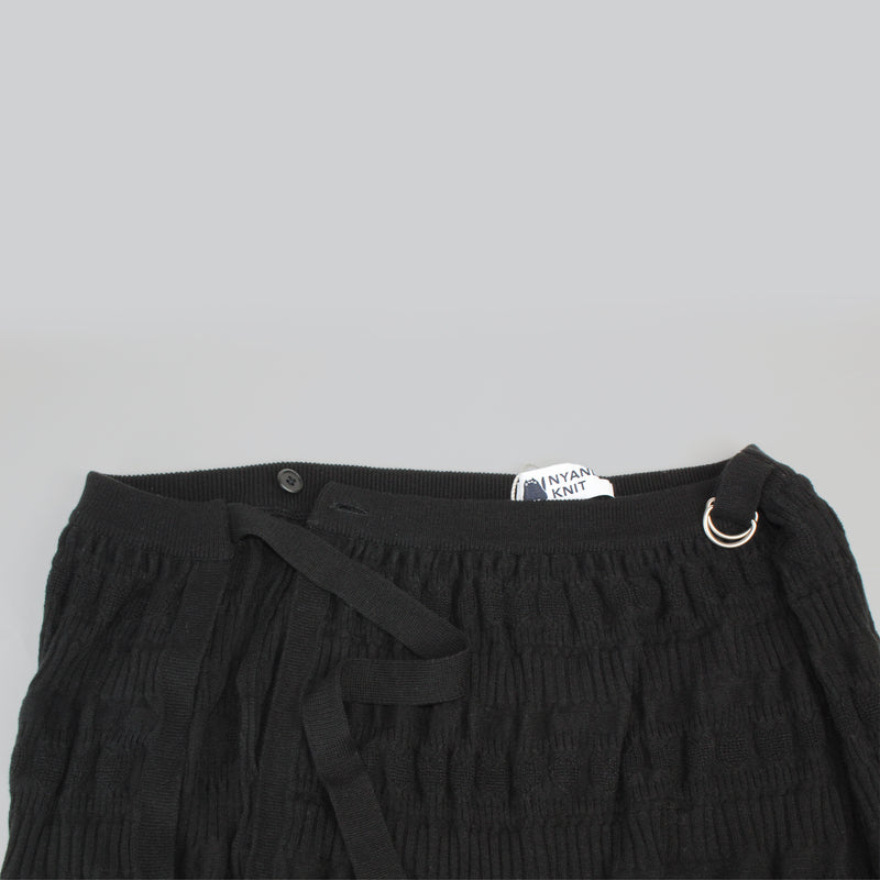 NYW014【NYANDER KNIT/ニャンダーニット】   CAT RIB WRAP SKIRT 【公式】Hanazawa Knit Design オンラインストア