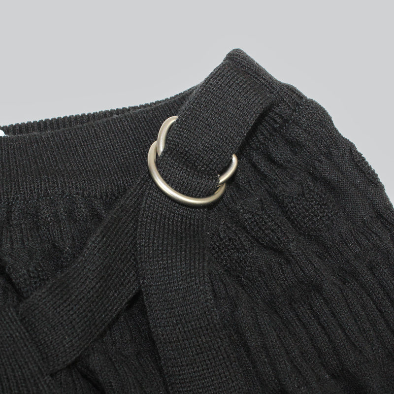 NYW014【NYANDER KNIT/ニャンダーニット】   CAT RIB WRAP SKIRT 【公式】Hanazawa Knit Design オンラインストア