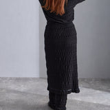 NYW014【NYANDER KNIT/ニャンダーニット】   CAT RIB WRAP SKIRT 【公式】Hanazawa Knit Design オンラインストア