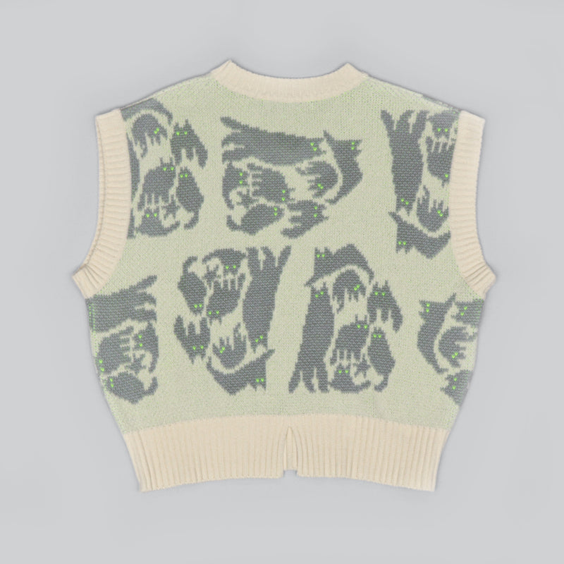 NYW015【NYANDER KNIT/ニャンダーニット】  NIGHT CAT JQ VEST 【公式】Hanazawa Knit Design オンラインストア