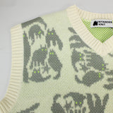 NYW015【NYANDER KNIT/ニャンダーニット】  NIGHT CAT JQ VEST 【公式】Hanazawa Knit Design オンラインストア