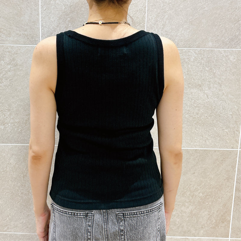 NYWR001 [NYANDER KNIT] RIB TANC TOP Delivery period: Mid-March [Official] Hanazawa Knit Design Online Store