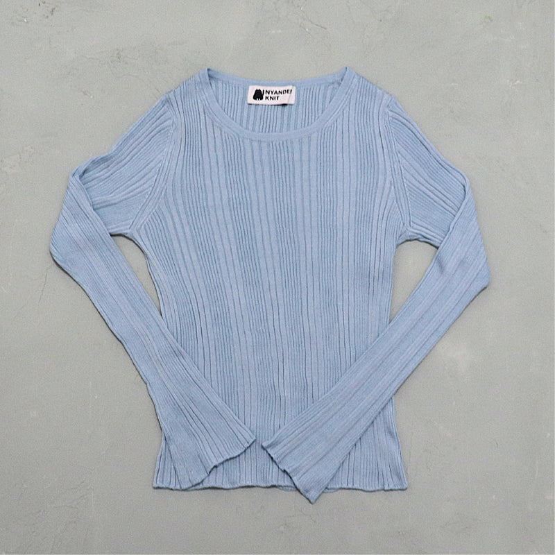 NYWR002 [NYANDER KNIT] SILK RIB P/O Rib Pullover Delivery period: Mid-January [Official] Hanazawa Knit Design Online Store