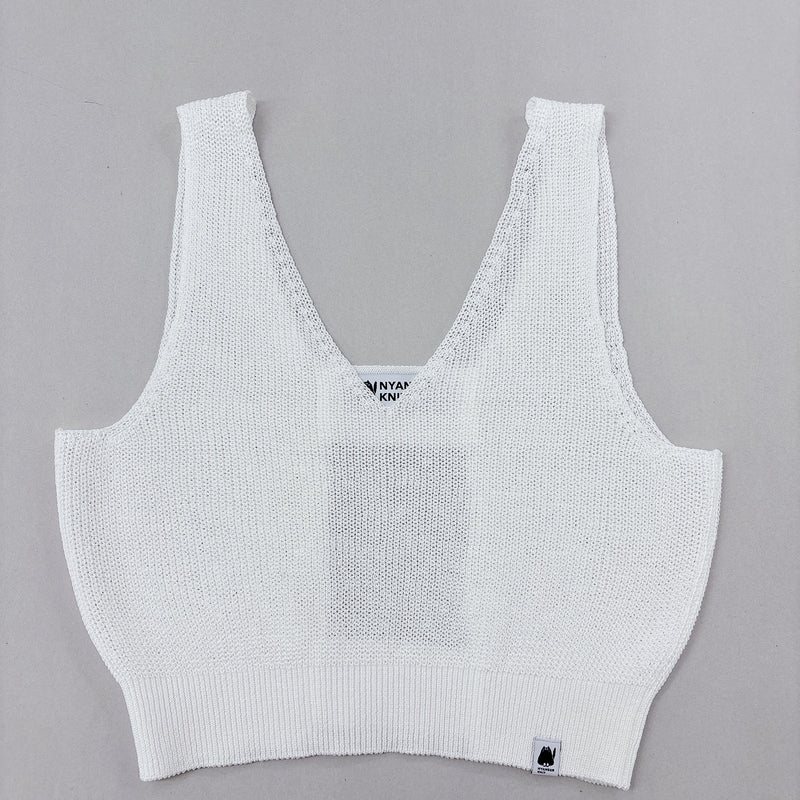 NYWR001 [NYANDER KNIT] RIB TANC TOP Delivery period: Mid-March [Official] Hanazawa Knit Design Online Store