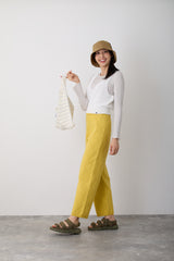 NYW010【NYANDER KNIT/ニャンダーニット】links knit pants コットンパンツ  配送時期：1月中旬【公式】Hanazawa Knit Design オンラインストア