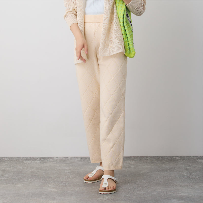 NYW010【NYANDER KNIT/ニャンダーニット】links knit pants コットンパンツ  配送時期：1月中旬【公式】Hanazawa Knit Design オンラインストア